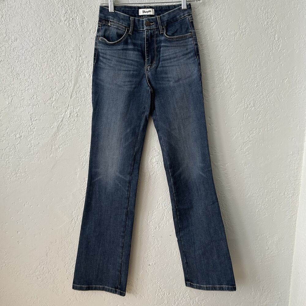 Wrangler Bespoke Boot Jeans Womens 26x34 Medium Wash Stretch Bootcut Denim